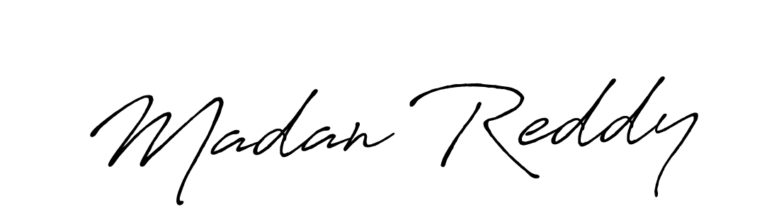 Madan Reddy stylish signature style. Best Handwritten Sign (Antro_Vectra_Bolder) for my name. Handwritten Signature Collection Ideas for my name Madan Reddy. Madan Reddy signature style 7 images and pictures png