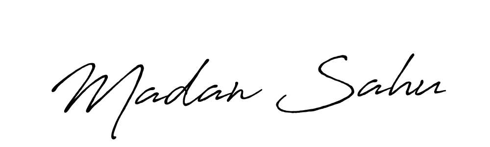 Also we have Madan Sahu name is the best signature style. Create professional handwritten signature collection using Antro_Vectra_Bolder autograph style. Madan Sahu signature style 7 images and pictures png