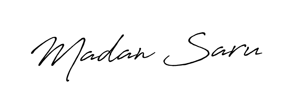 The best way (Antro_Vectra_Bolder) to make a short signature is to pick only two or three words in your name. The name Madan Saru include a total of six letters. For converting this name. Madan Saru signature style 7 images and pictures png