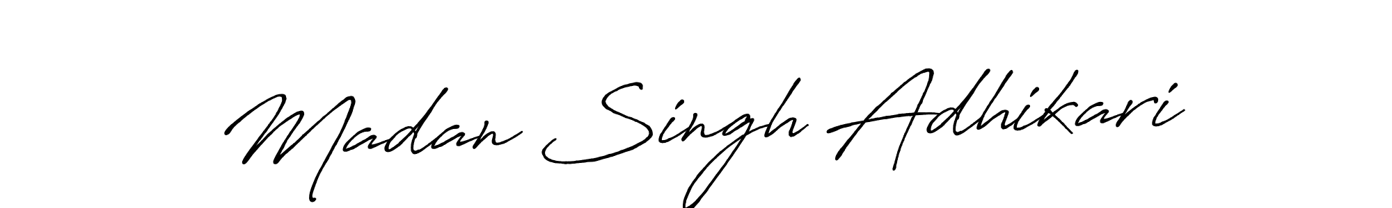 The best way (Antro_Vectra_Bolder) to make a short signature is to pick only two or three words in your name. The name Madan Singh Adhikari include a total of six letters. For converting this name. Madan Singh Adhikari signature style 7 images and pictures png