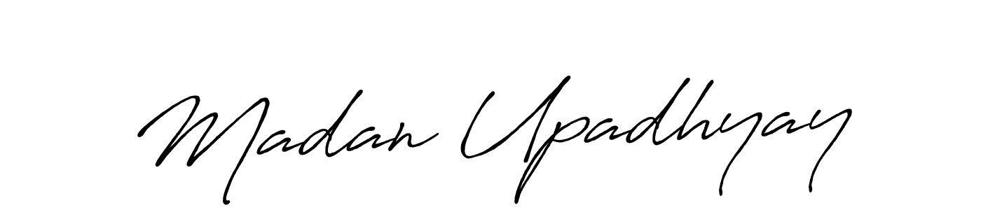 Design your own signature with our free online signature maker. With this signature software, you can create a handwritten (Antro_Vectra_Bolder) signature for name Madan Upadhyay. Madan Upadhyay signature style 7 images and pictures png