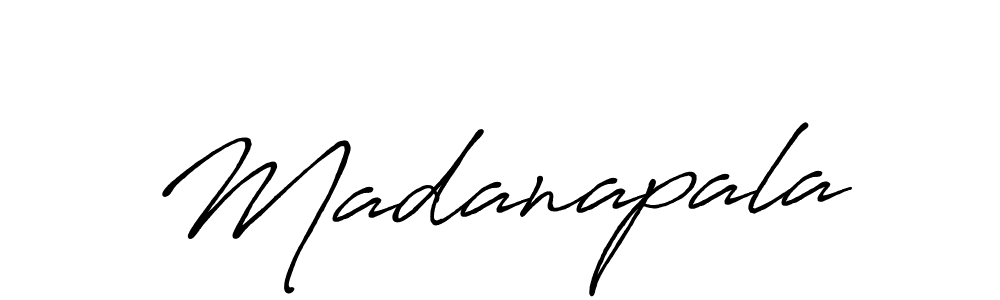 Create a beautiful signature design for name Madanapala. With this signature (Antro_Vectra_Bolder) fonts, you can make a handwritten signature for free. Madanapala signature style 7 images and pictures png