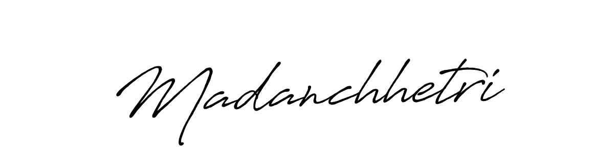 Madanchhetri stylish signature style. Best Handwritten Sign (Antro_Vectra_Bolder) for my name. Handwritten Signature Collection Ideas for my name Madanchhetri. Madanchhetri signature style 7 images and pictures png