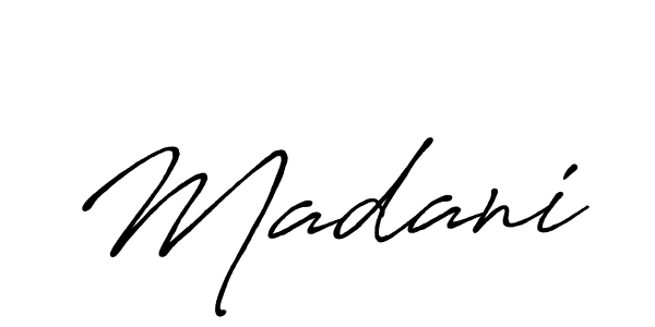 Madani stylish signature style. Best Handwritten Sign (Antro_Vectra_Bolder) for my name. Handwritten Signature Collection Ideas for my name Madani. Madani signature style 7 images and pictures png