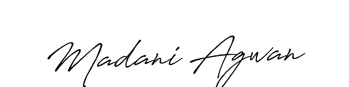 How to make Madani Agwan signature? Antro_Vectra_Bolder is a professional autograph style. Create handwritten signature for Madani Agwan name. Madani Agwan signature style 7 images and pictures png