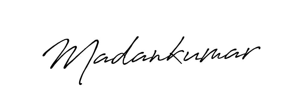 Use a signature maker to create a handwritten signature online. With this signature software, you can design (Antro_Vectra_Bolder) your own signature for name Madankumar. Madankumar signature style 7 images and pictures png