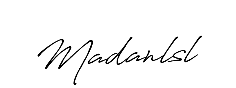 Make a beautiful signature design for name Madanlsl. With this signature (Antro_Vectra_Bolder) style, you can create a handwritten signature for free. Madanlsl signature style 7 images and pictures png