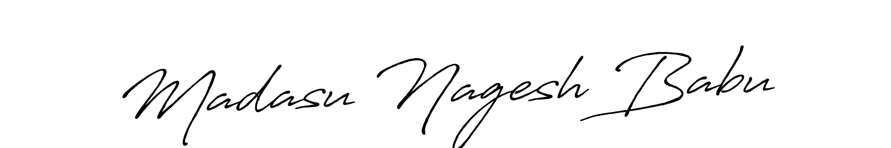 Design your own signature with our free online signature maker. With this signature software, you can create a handwritten (Antro_Vectra_Bolder) signature for name Madasu Nagesh Babu. Madasu Nagesh Babu signature style 7 images and pictures png