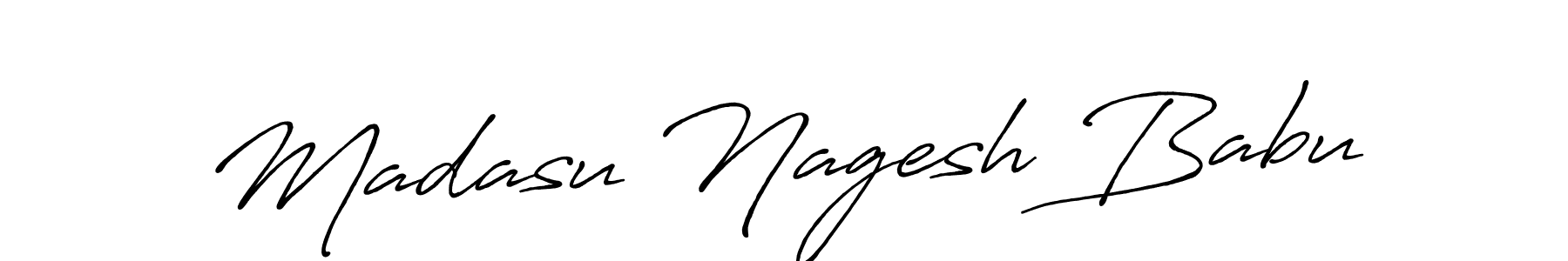 You should practise on your own different ways (Antro_Vectra_Bolder) to write your name (Madasu Nagesh Babu) in signature. don't let someone else do it for you. Madasu Nagesh Babu signature style 7 images and pictures png