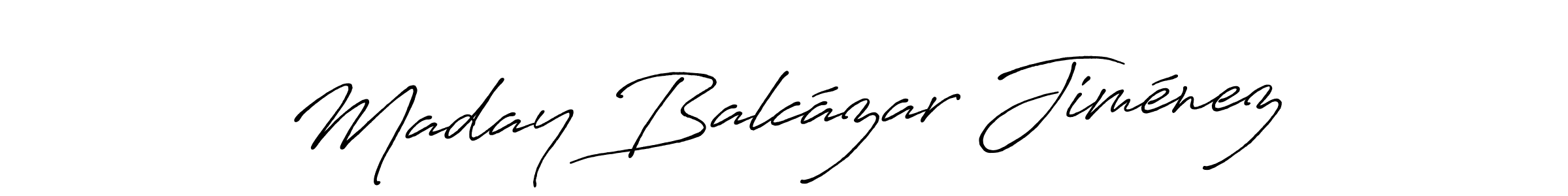 Create a beautiful signature design for name Maday Balcázar Jiménez. With this signature (Antro_Vectra_Bolder) fonts, you can make a handwritten signature for free. Maday Balcázar Jiménez signature style 7 images and pictures png