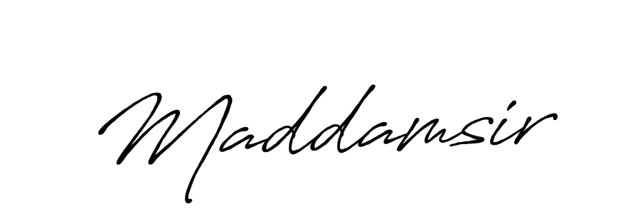 It looks lik you need a new signature style for name Maddamsir. Design unique handwritten (Antro_Vectra_Bolder) signature with our free signature maker in just a few clicks. Maddamsir signature style 7 images and pictures png