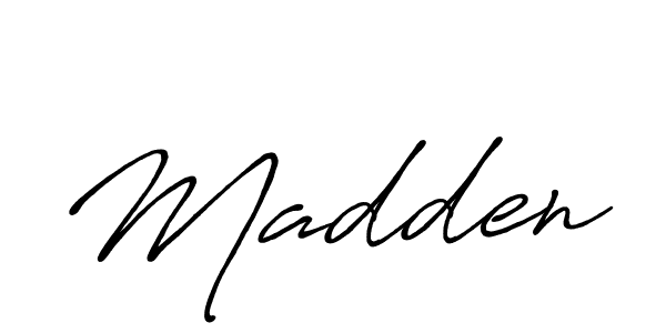 Design your own signature with our free online signature maker. With this signature software, you can create a handwritten (Antro_Vectra_Bolder) signature for name Madden. Madden signature style 7 images and pictures png