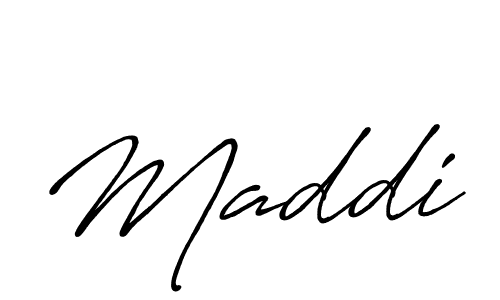 Create a beautiful signature design for name Maddi. With this signature (Antro_Vectra_Bolder) fonts, you can make a handwritten signature for free. Maddi signature style 7 images and pictures png