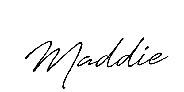 How to make Maddie name signature. Use Antro_Vectra_Bolder style for creating short signs online. This is the latest handwritten sign. Maddie signature style 7 images and pictures png