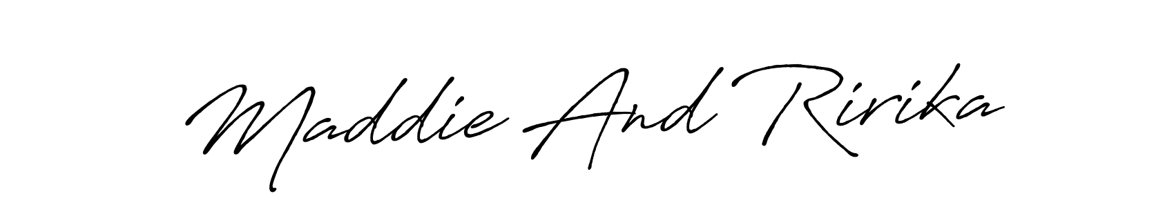 You should practise on your own different ways (Antro_Vectra_Bolder) to write your name (Maddie And Ririka) in signature. don't let someone else do it for you. Maddie And Ririka signature style 7 images and pictures png