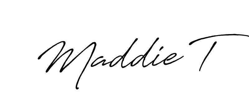 Design your own signature with our free online signature maker. With this signature software, you can create a handwritten (Antro_Vectra_Bolder) signature for name Maddie T. Maddie T signature style 7 images and pictures png