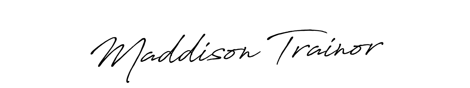 Make a beautiful signature design for name Maddison Trainor. With this signature (Antro_Vectra_Bolder) style, you can create a handwritten signature for free. Maddison Trainor signature style 7 images and pictures png