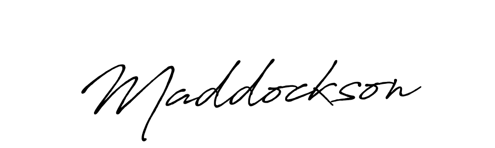 How to make Maddockson name signature. Use Antro_Vectra_Bolder style for creating short signs online. This is the latest handwritten sign. Maddockson signature style 7 images and pictures png