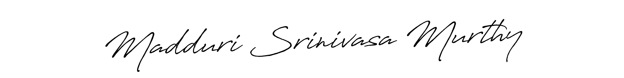 Design your own signature with our free online signature maker. With this signature software, you can create a handwritten (Antro_Vectra_Bolder) signature for name Madduri Srinivasa Murthy. Madduri Srinivasa Murthy signature style 7 images and pictures png