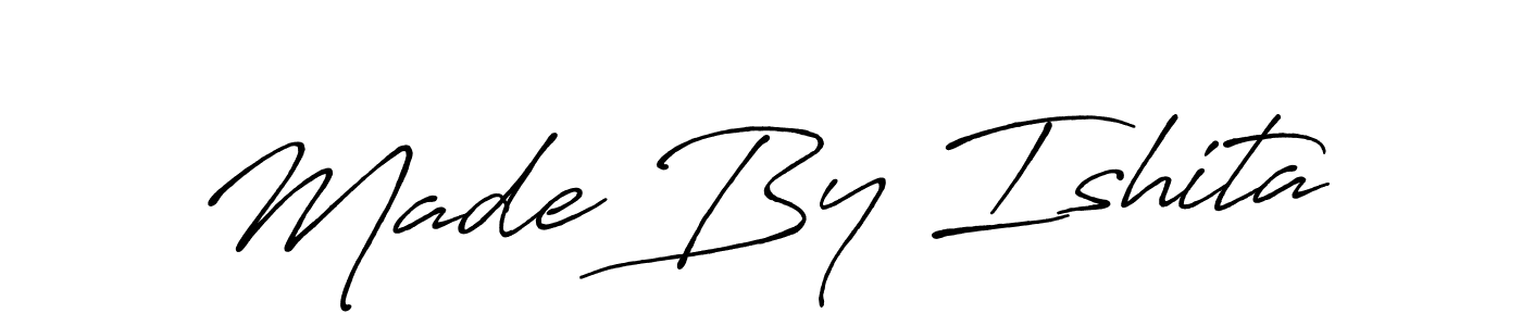 Use a signature maker to create a handwritten signature online. With this signature software, you can design (Antro_Vectra_Bolder) your own signature for name Made By Ishita. Made By Ishita signature style 7 images and pictures png