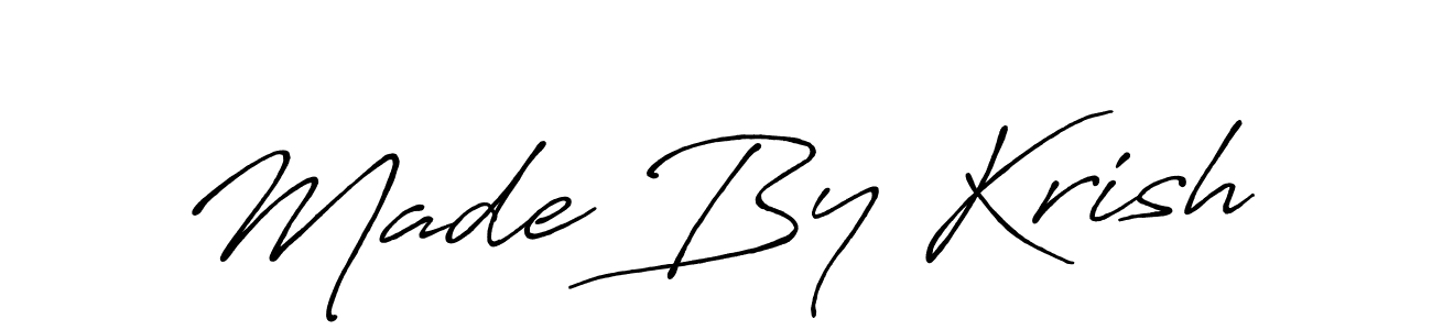 if you are searching for the best signature style for your name Made By Krish. so please give up your signature search. here we have designed multiple signature styles  using Antro_Vectra_Bolder. Made By Krish signature style 7 images and pictures png