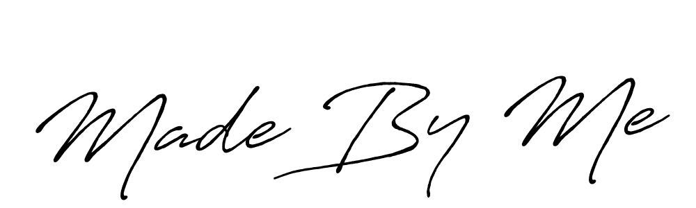 You should practise on your own different ways (Antro_Vectra_Bolder) to write your name (Made By Me) in signature. don't let someone else do it for you. Made By Me signature style 7 images and pictures png