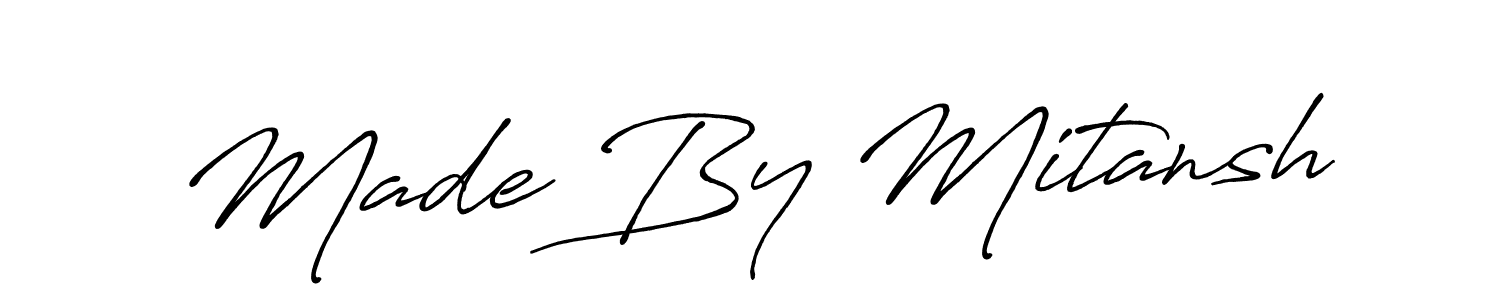 The best way (Antro_Vectra_Bolder) to make a short signature is to pick only two or three words in your name. The name Made By Mitansh include a total of six letters. For converting this name. Made By Mitansh signature style 7 images and pictures png