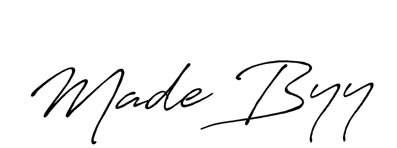 Make a beautiful signature design for name Made Byy. With this signature (Antro_Vectra_Bolder) style, you can create a handwritten signature for free. Made Byy signature style 7 images and pictures png