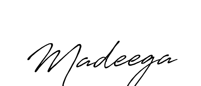 Create a beautiful signature design for name Madeega. With this signature (Antro_Vectra_Bolder) fonts, you can make a handwritten signature for free. Madeega signature style 7 images and pictures png