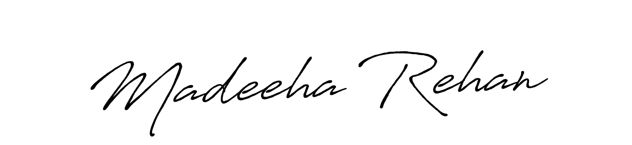 Antro_Vectra_Bolder is a professional signature style that is perfect for those who want to add a touch of class to their signature. It is also a great choice for those who want to make their signature more unique. Get Madeeha Rehan name to fancy signature for free. Madeeha Rehan signature style 7 images and pictures png