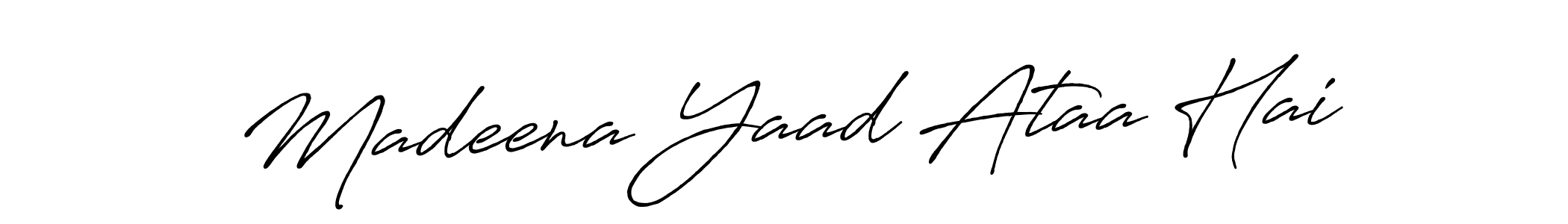 How to make Madeena Yaad Ataa Hai signature? Antro_Vectra_Bolder is a professional autograph style. Create handwritten signature for Madeena Yaad Ataa Hai name. Madeena Yaad Ataa Hai signature style 7 images and pictures png