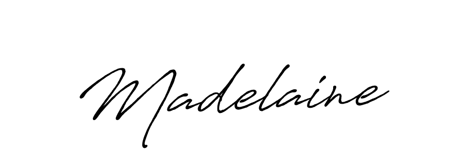 Madelaine stylish signature style. Best Handwritten Sign (Antro_Vectra_Bolder) for my name. Handwritten Signature Collection Ideas for my name Madelaine. Madelaine signature style 7 images and pictures png