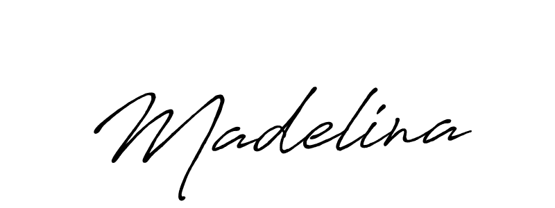 Make a beautiful signature design for name Madelina. With this signature (Antro_Vectra_Bolder) style, you can create a handwritten signature for free. Madelina signature style 7 images and pictures png