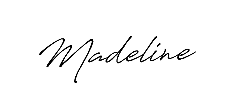 Use a signature maker to create a handwritten signature online. With this signature software, you can design (Antro_Vectra_Bolder) your own signature for name Madeline. Madeline signature style 7 images and pictures png