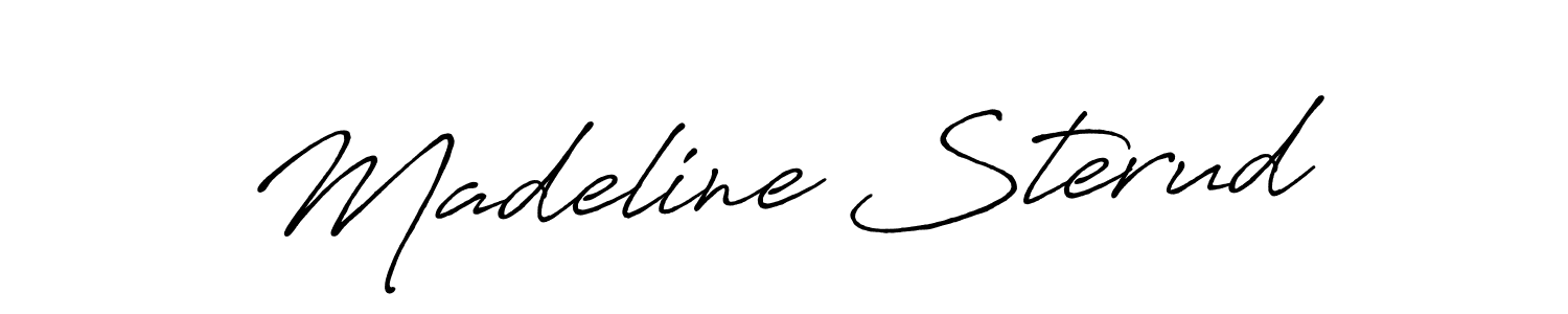Make a beautiful signature design for name Madeline Sterud. With this signature (Antro_Vectra_Bolder) style, you can create a handwritten signature for free. Madeline Sterud signature style 7 images and pictures png