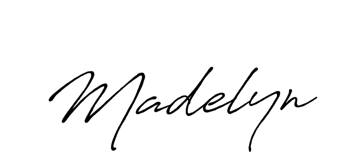 How to make Madelyn name signature. Use Antro_Vectra_Bolder style for creating short signs online. This is the latest handwritten sign. Madelyn signature style 7 images and pictures png