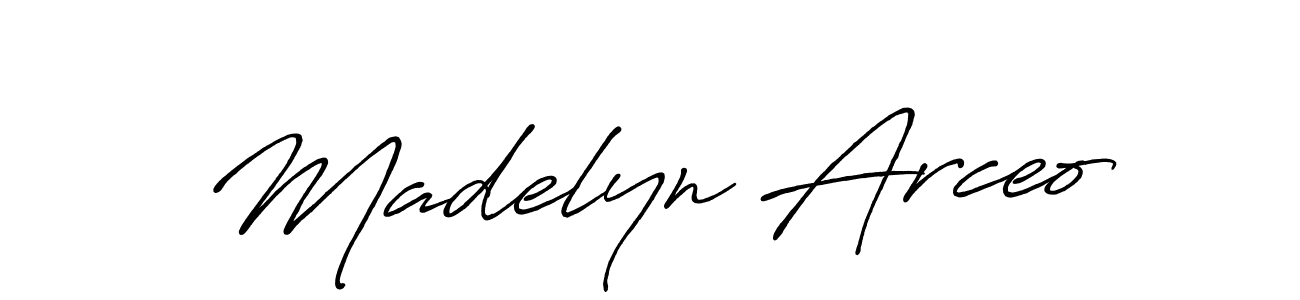 Design your own signature with our free online signature maker. With this signature software, you can create a handwritten (Antro_Vectra_Bolder) signature for name Madelyn Arceo. Madelyn Arceo signature style 7 images and pictures png