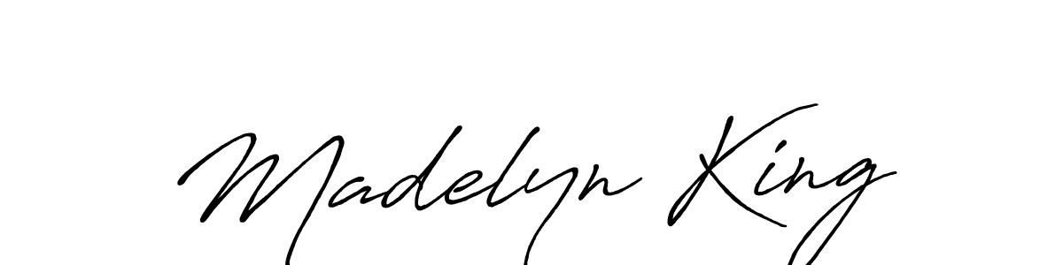 Use a signature maker to create a handwritten signature online. With this signature software, you can design (Antro_Vectra_Bolder) your own signature for name Madelyn King. Madelyn King signature style 7 images and pictures png