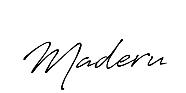 Make a beautiful signature design for name Maderu. With this signature (Antro_Vectra_Bolder) style, you can create a handwritten signature for free. Maderu signature style 7 images and pictures png