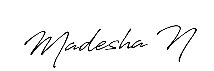 Once you've used our free online signature maker to create your best signature Antro_Vectra_Bolder style, it's time to enjoy all of the benefits that Madesha N name signing documents. Madesha N signature style 7 images and pictures png