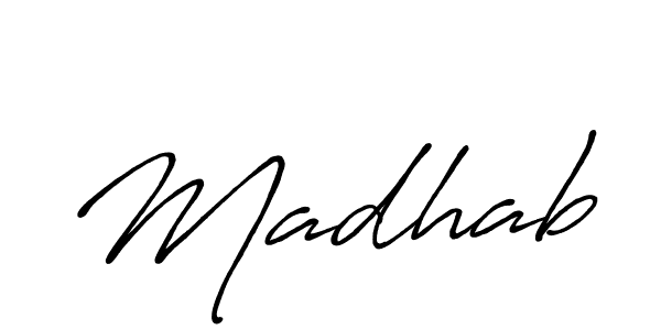 How to make Madhab signature? Antro_Vectra_Bolder is a professional autograph style. Create handwritten signature for Madhab name. Madhab signature style 7 images and pictures png