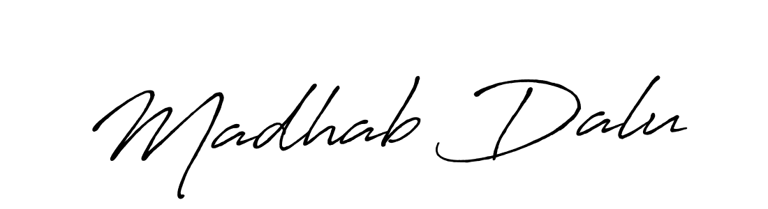 How to Draw Madhab Dalu signature style? Antro_Vectra_Bolder is a latest design signature styles for name Madhab Dalu. Madhab Dalu signature style 7 images and pictures png