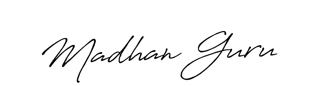 Create a beautiful signature design for name Madhan Guru. With this signature (Antro_Vectra_Bolder) fonts, you can make a handwritten signature for free. Madhan Guru signature style 7 images and pictures png