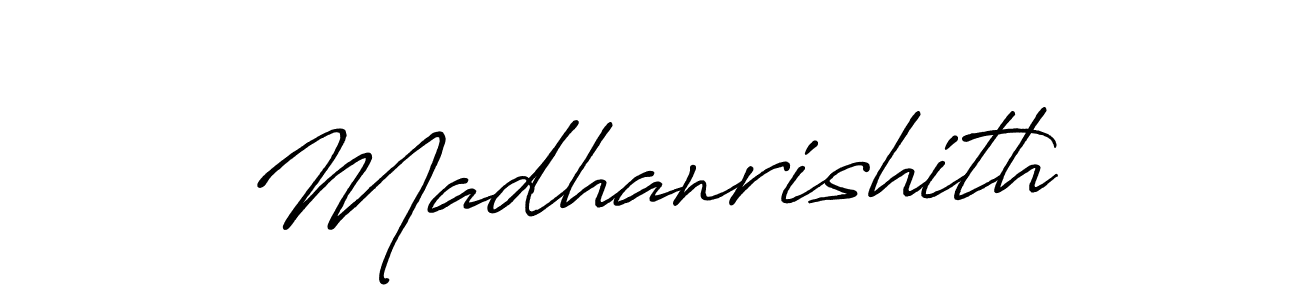 How to make Madhanrishith signature? Antro_Vectra_Bolder is a professional autograph style. Create handwritten signature for Madhanrishith name. Madhanrishith signature style 7 images and pictures png