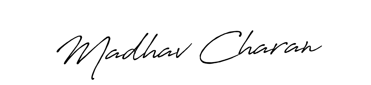 Madhav Charan stylish signature style. Best Handwritten Sign (Antro_Vectra_Bolder) for my name. Handwritten Signature Collection Ideas for my name Madhav Charan. Madhav Charan signature style 7 images and pictures png