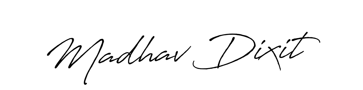 The best way (Antro_Vectra_Bolder) to make a short signature is to pick only two or three words in your name. The name Madhav Dixit include a total of six letters. For converting this name. Madhav Dixit signature style 7 images and pictures png