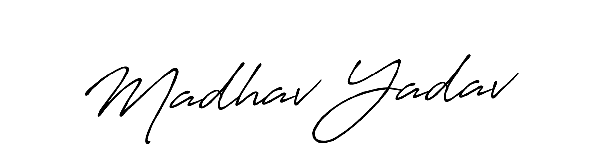 You should practise on your own different ways (Antro_Vectra_Bolder) to write your name (Madhav Yadav) in signature. don't let someone else do it for you. Madhav Yadav signature style 7 images and pictures png