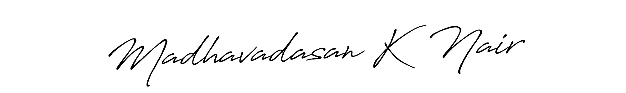 You can use this online signature creator to create a handwritten signature for the name Madhavadasan K  Nair. This is the best online autograph maker. Madhavadasan K  Nair signature style 7 images and pictures png