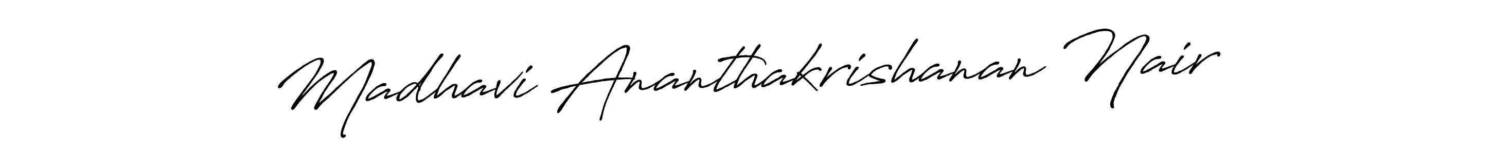 This is the best signature style for the Madhavi Ananthakrishanan Nair name. Also you like these signature font (Antro_Vectra_Bolder). Mix name signature. Madhavi Ananthakrishanan Nair signature style 7 images and pictures png