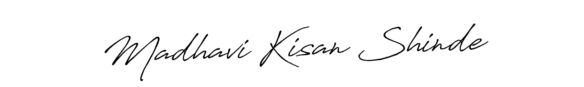 Design your own signature with our free online signature maker. With this signature software, you can create a handwritten (Antro_Vectra_Bolder) signature for name Madhavi Kisan Shinde. Madhavi Kisan Shinde signature style 7 images and pictures png